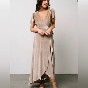 Baltic Born Calvin Sparkle Velvet Wrap Dress